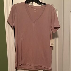 a.n.a Women's Soft Pink V-Neck Tee